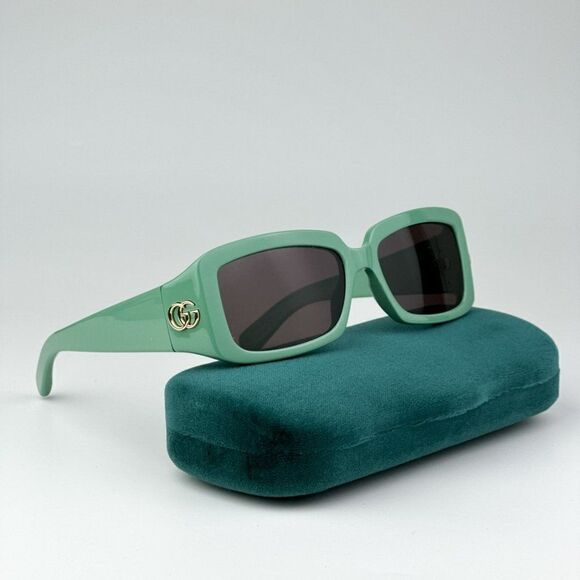 NEW Gucci GG1403S 004 Sage Green Gray Unisex Rectangle Sunglasses GG 1403S main image 9